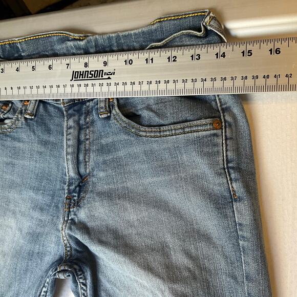 Levi’s Women Jeans 511 size W31 L32 Blue High Rise Slim Straight Leg Boot Cut - Picture 2 of 12